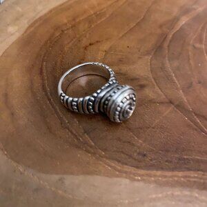 RETIRED James Avery African Beaded Ring, Size 7, Sterling Silver
